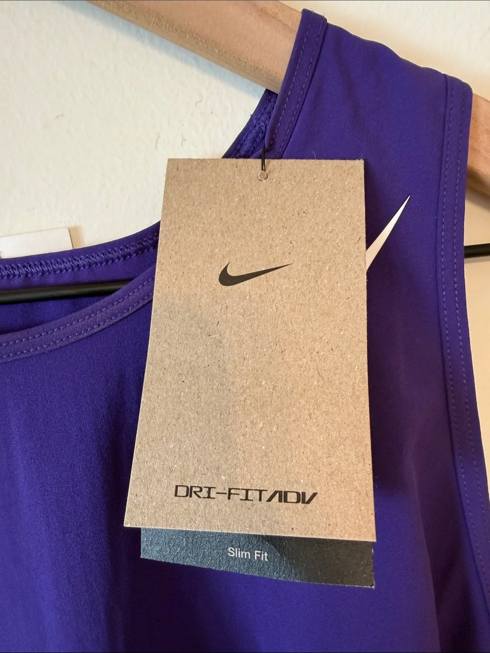 Nike Purple Women’s Athletic Tank Top with White Swooshes